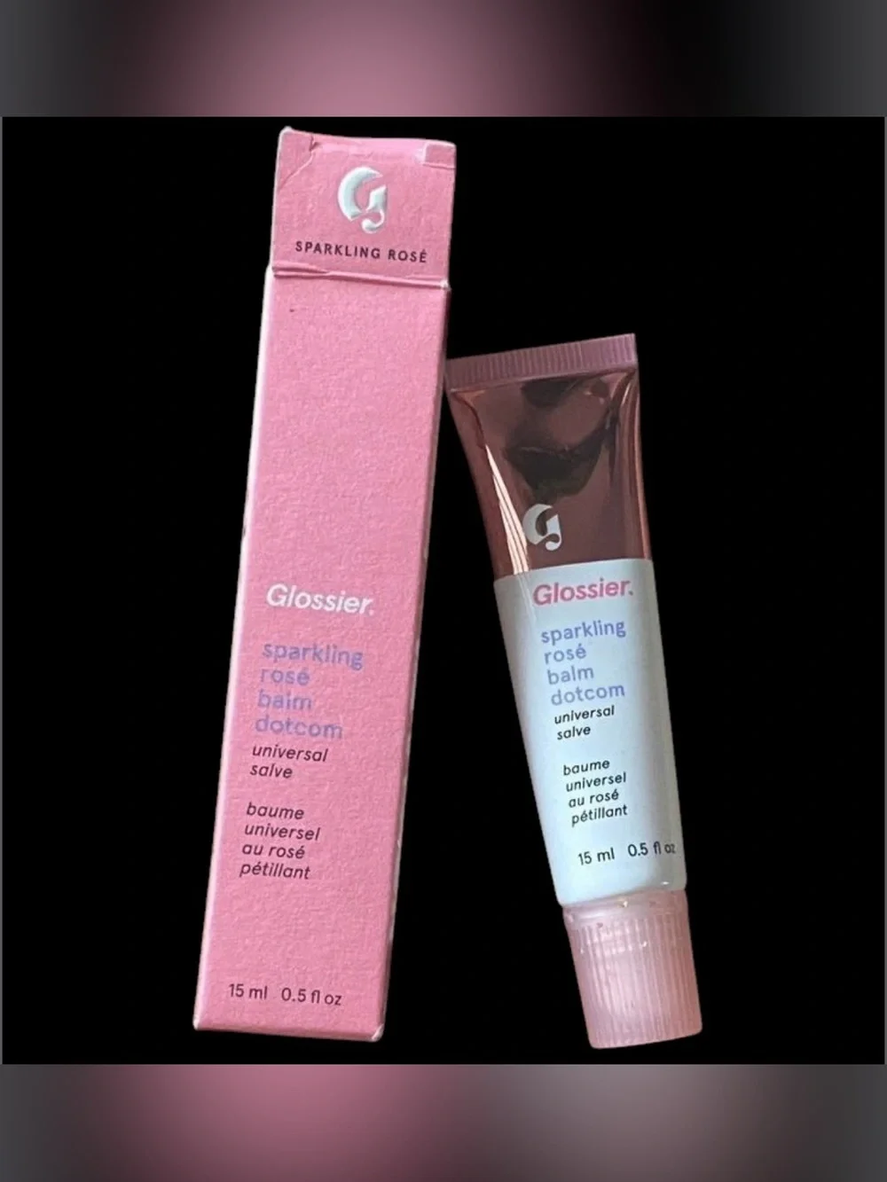 Glossier SPARKLING ROSÉ Balm Dotcom Limited Edition ••NEW IN BOX.